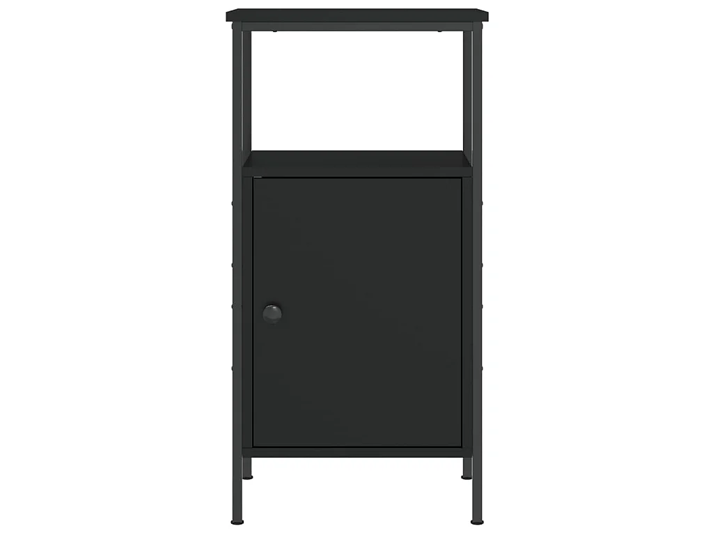 Nachtkastjes 2 st 41x31x80 cm bewerkt hout zwart