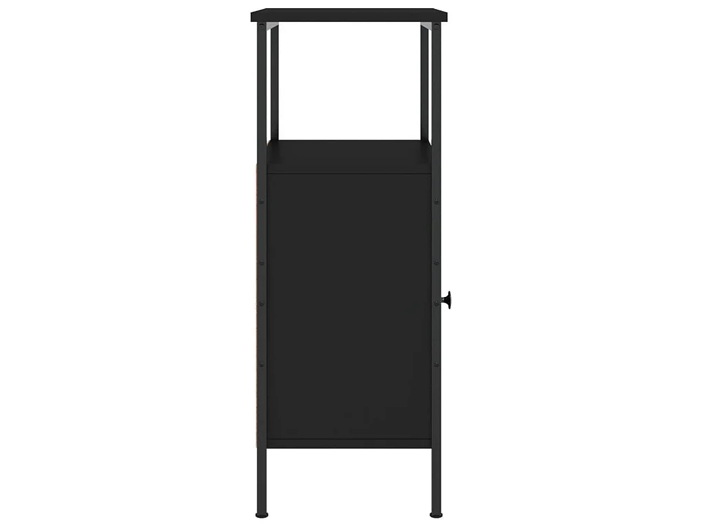 Nachtkastjes 2 st 41x31x80 cm bewerkt hout zwart
