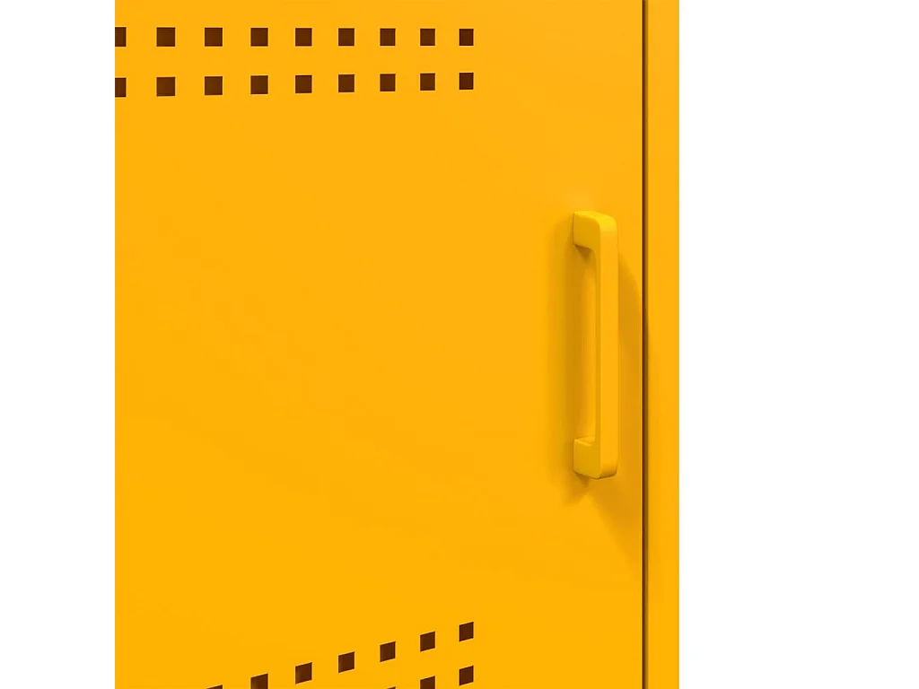 Nachtkastjes 2 st 36x39x50,5 cm staal mosterdgeel