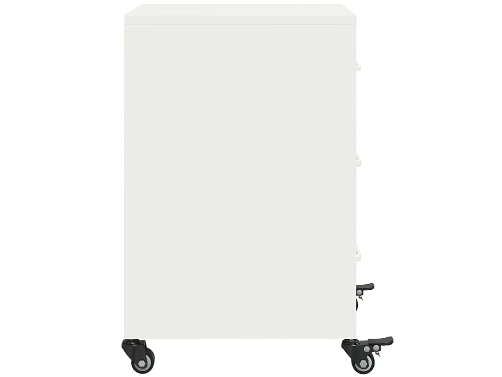 Comodino Bianco 36x39x59 cm in Acciaio