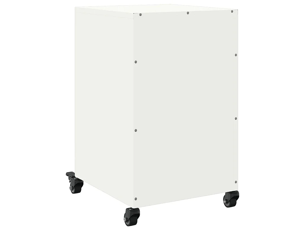 Comodino Bianco 36x39x59 cm in Acciaio