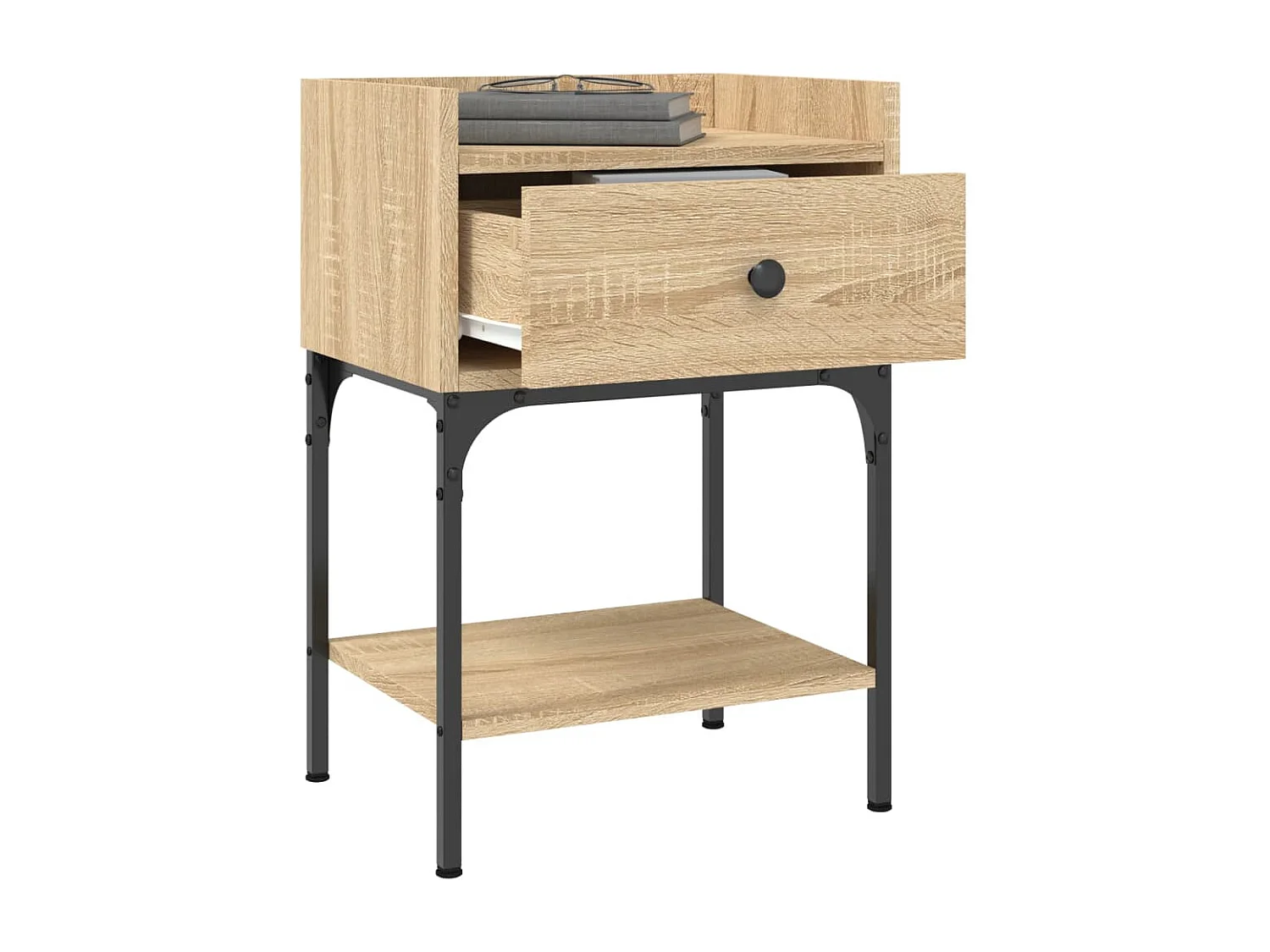 Table de chevet chêne sonoma 40,5x31x60 cm bois d'ingénierie