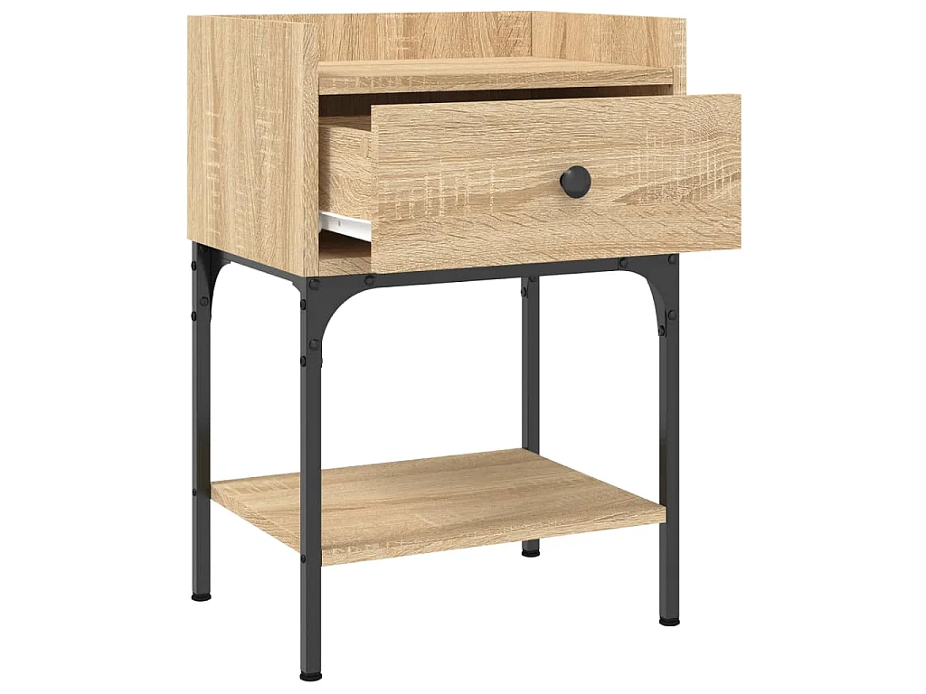 Table de chevet chêne sonoma 40,5x31x60 cm bois d'ingénierie
