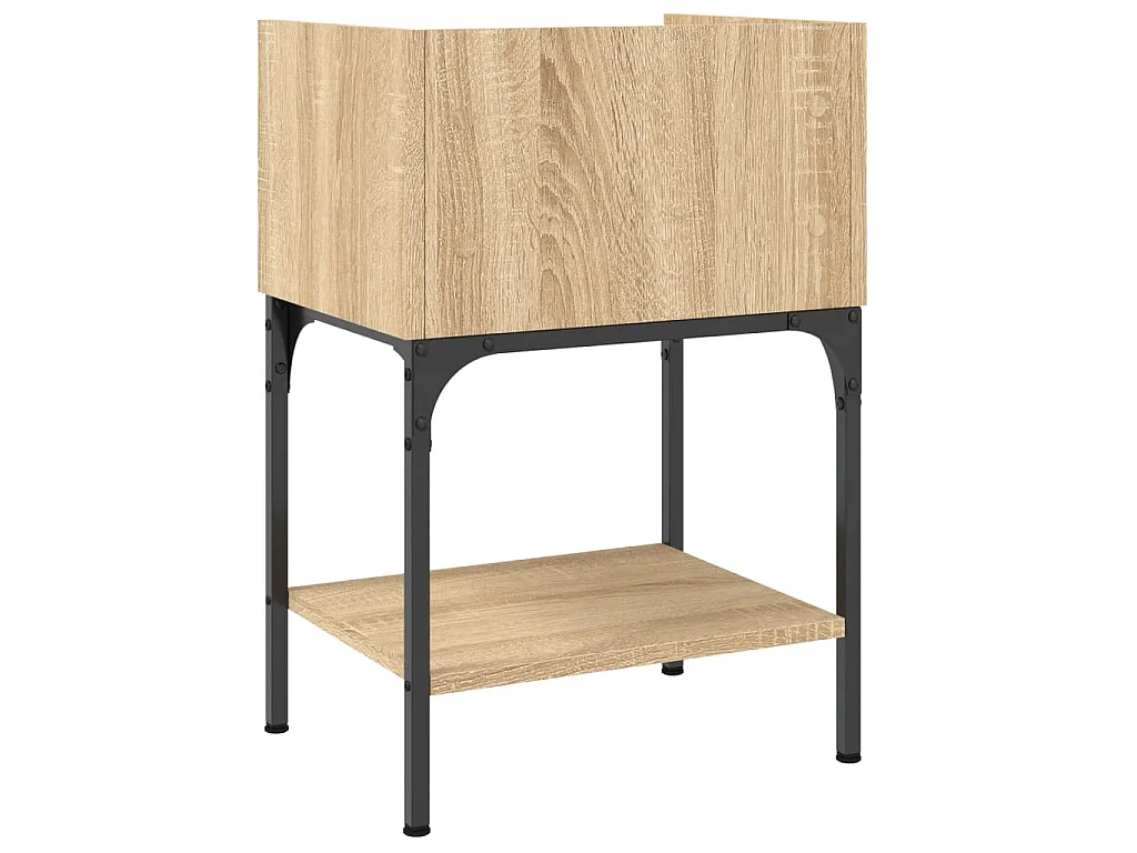 Table de chevet chêne sonoma 40,5x31x60 cm bois d'ingénierie