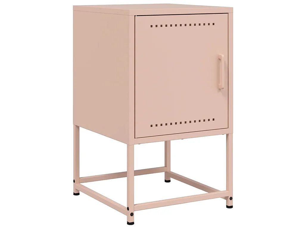 Mesa de cabeceira 36x39x60,5 cm aço rosa