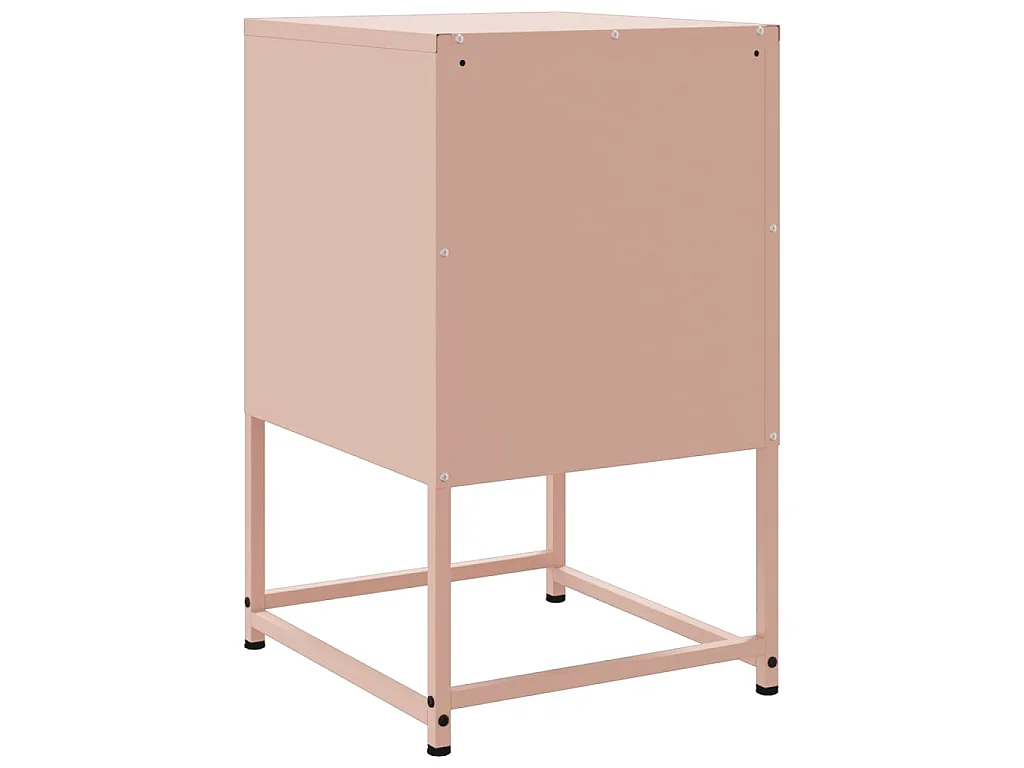 Mesa de cabeceira 36x39x60,5 cm aço rosa