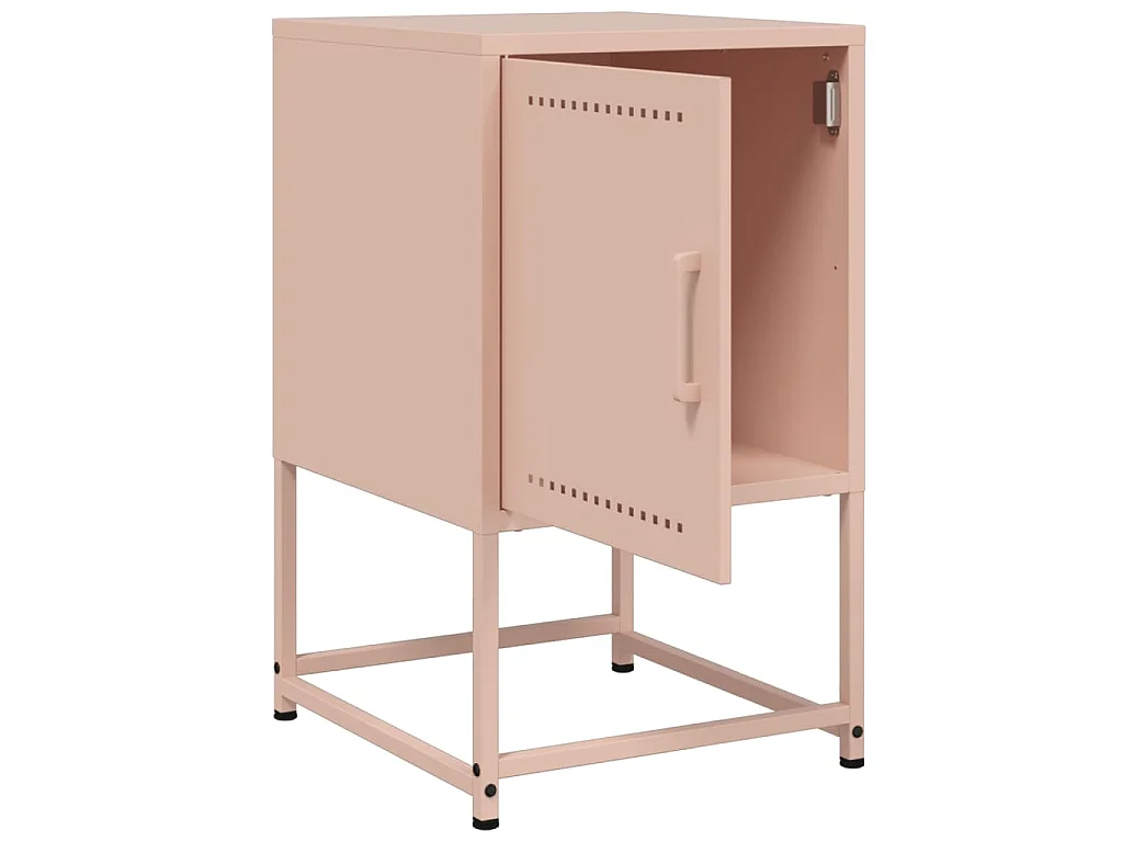 Mesa de cabeceira 36x39x60,5 cm aço rosa