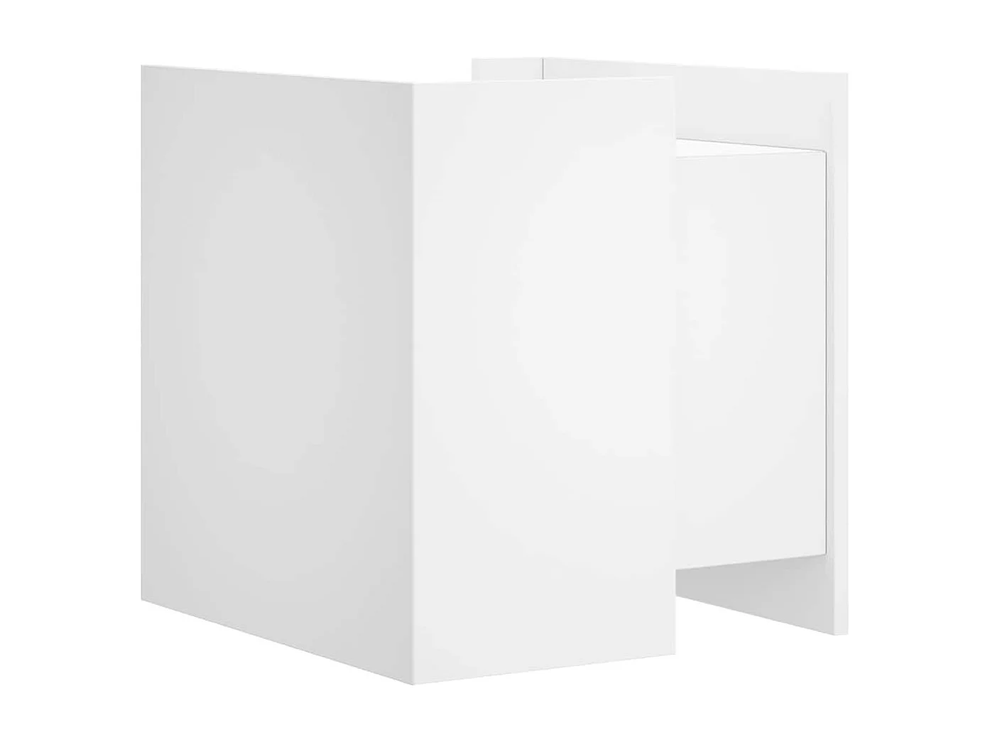 Nachttisch Weiß 45x50x50 cm Holzwerkstoff