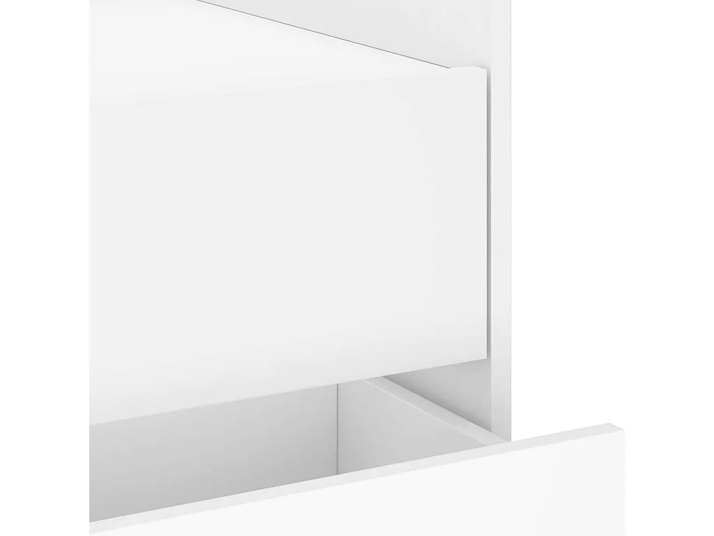 Table de chevet blanc 45x50x50 cm bois d’ingénierie