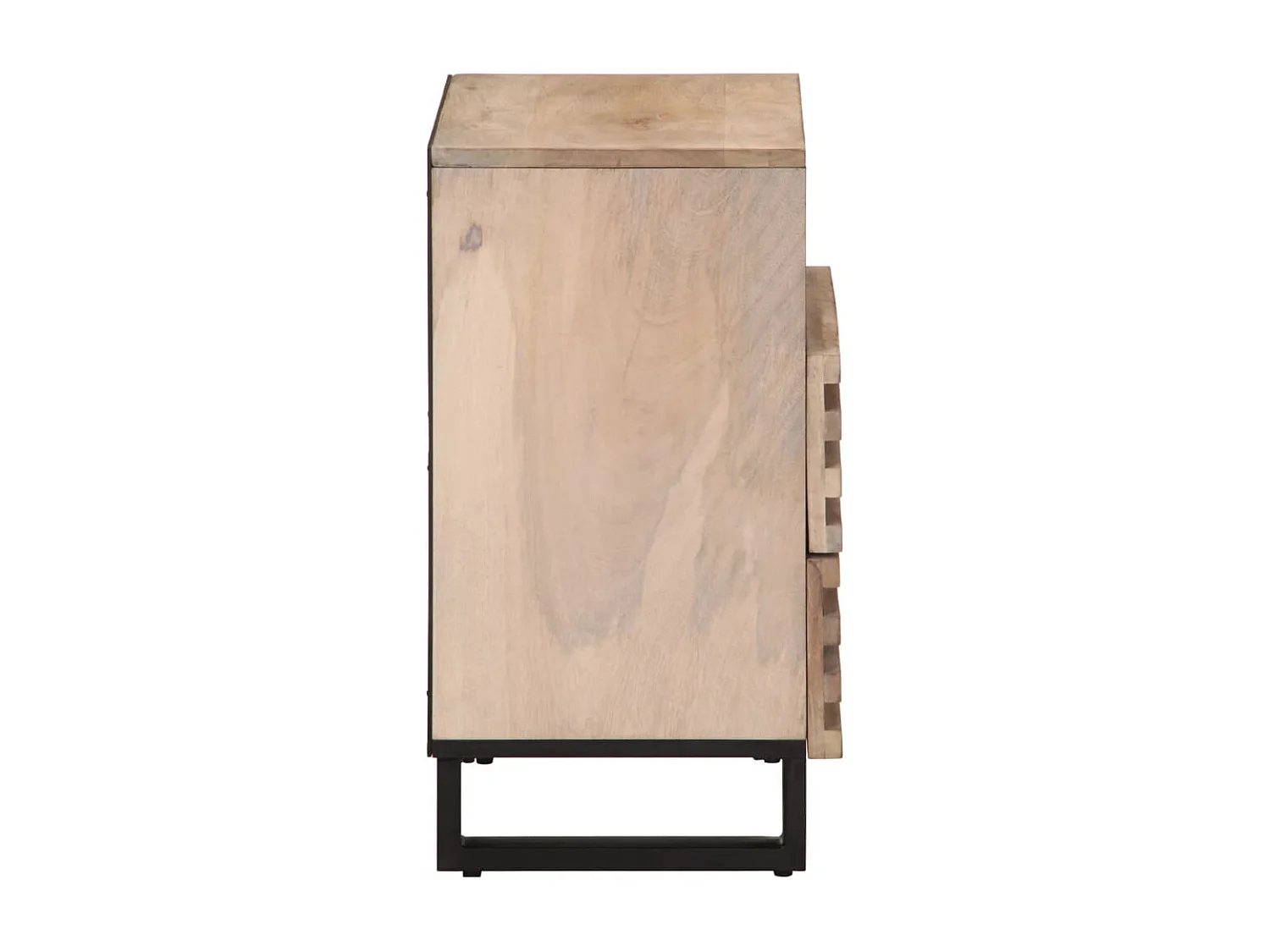 Comodino 50x34x62 cm in Legno Massello di Mango Grezzo