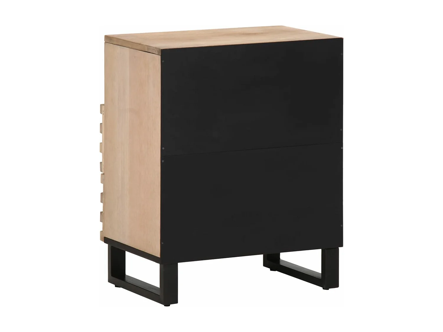 Table de chevet 50x34x62 cm bois de manguier massif brut