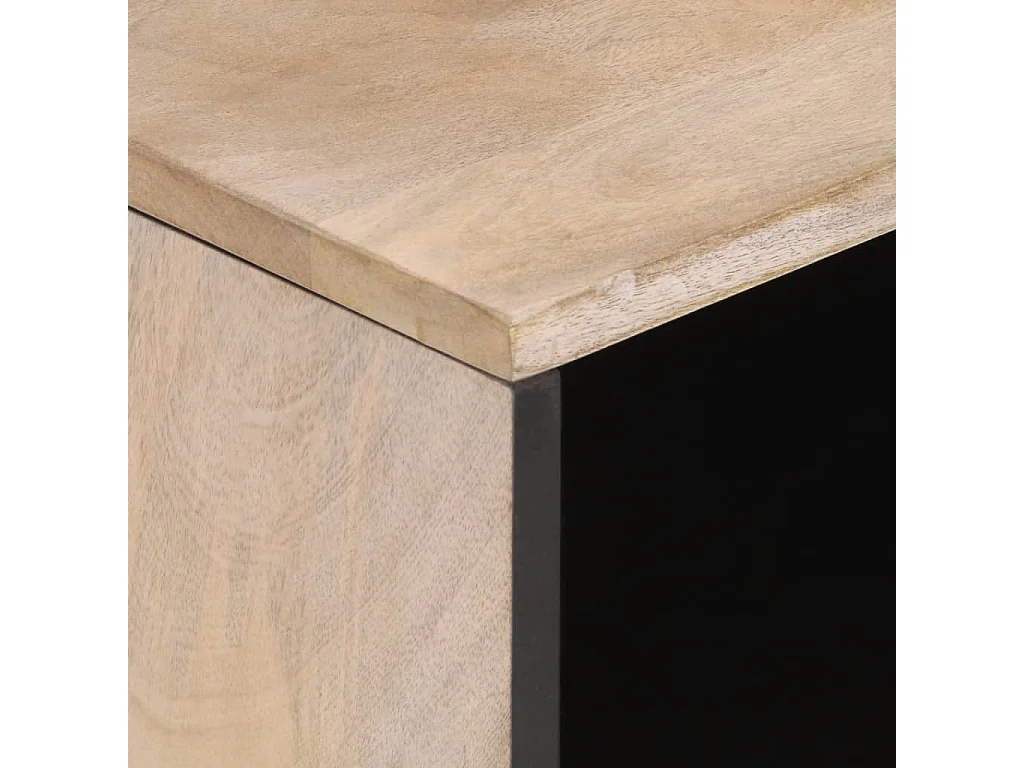 Table de chevet 50x34x62 cm bois de manguier massif brut