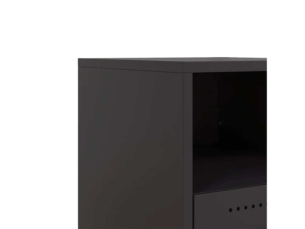 Mesas de cabeceira 2 pcs 36x39x43,5 cm aço preto