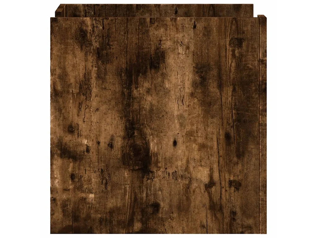 Nachtkastje 45x50x50 cm bewerkt hout gerookt eikenkleurig