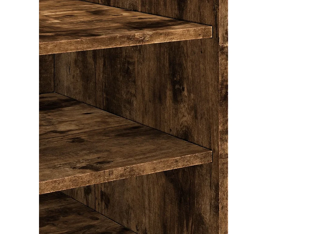 Nachtkastje 45x50x50 cm bewerkt hout gerookt eikenkleurig