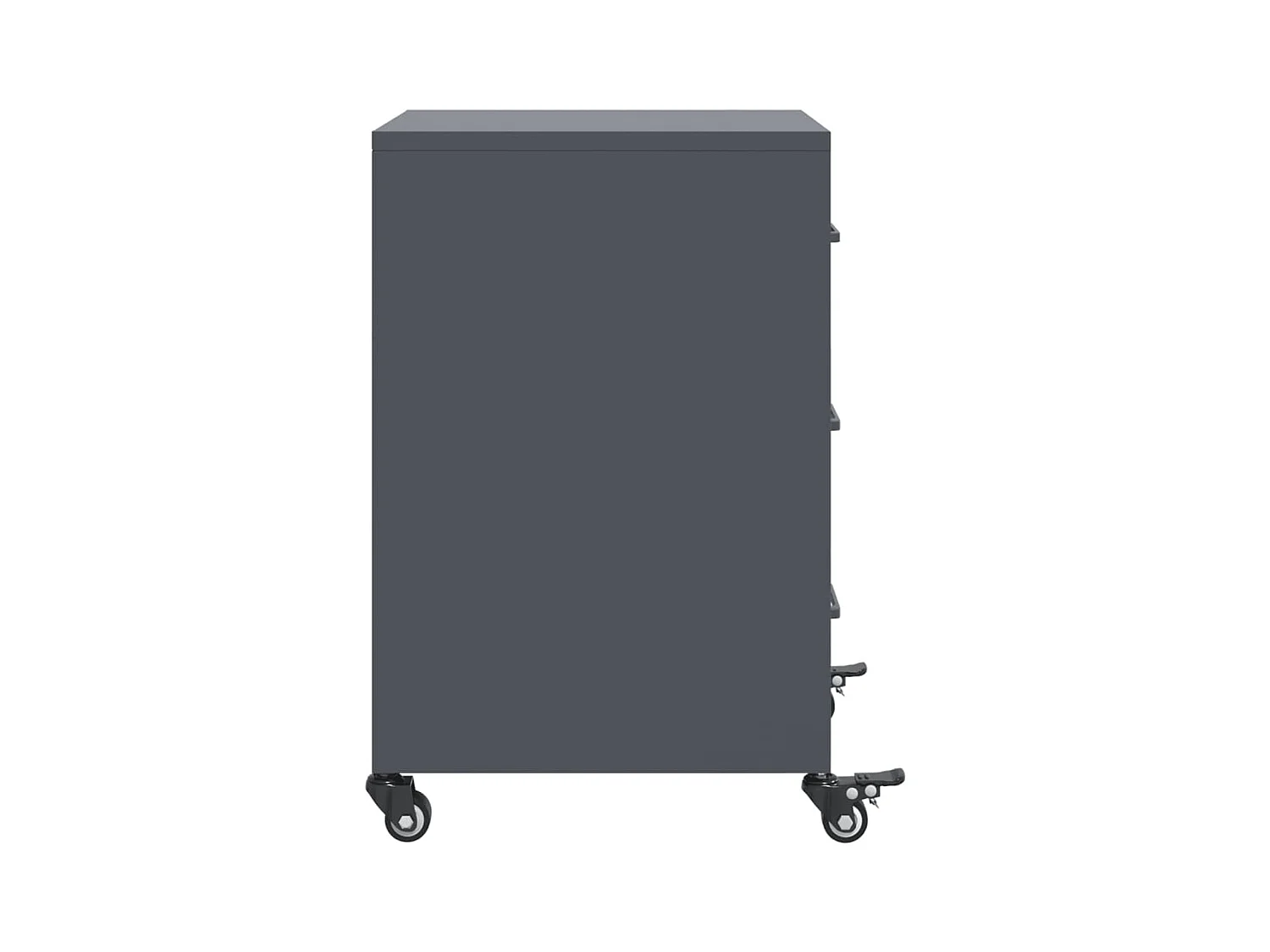 Table de chevet anthracite 36x39x59 cm acier