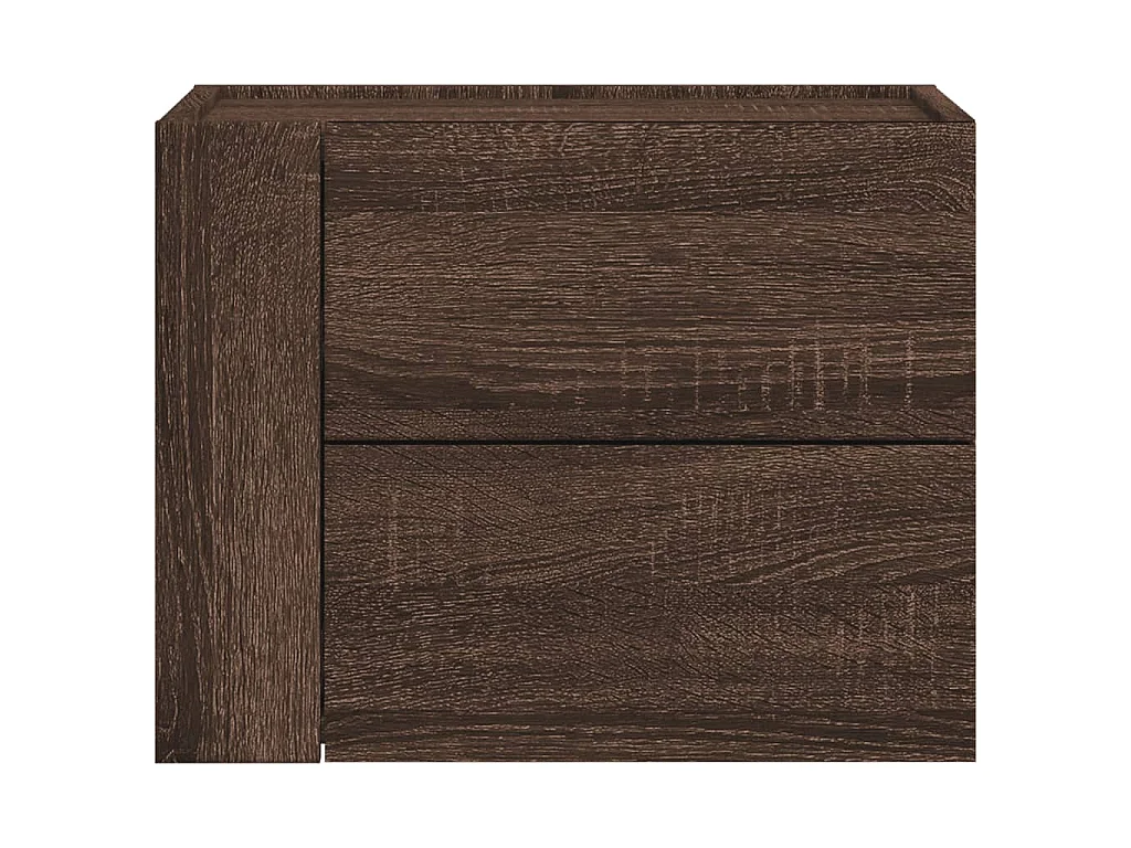 Mesita de noche de pared marrón roble 45x30x35 cm