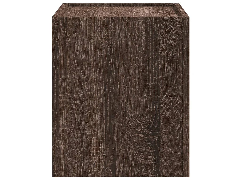 Mesita de noche de pared marrón roble 45x30x35 cm
