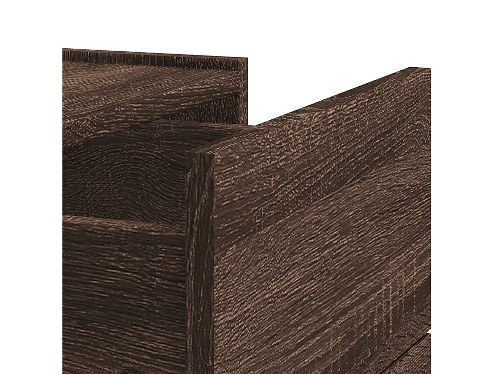 Mesita de noche de pared marrón roble 45x30x35 cm