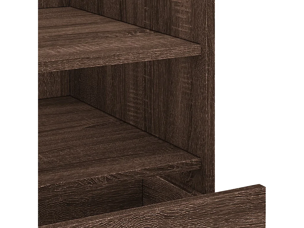 Table de chevet chêne marron 45x50x50 cm bois d’ingénierie