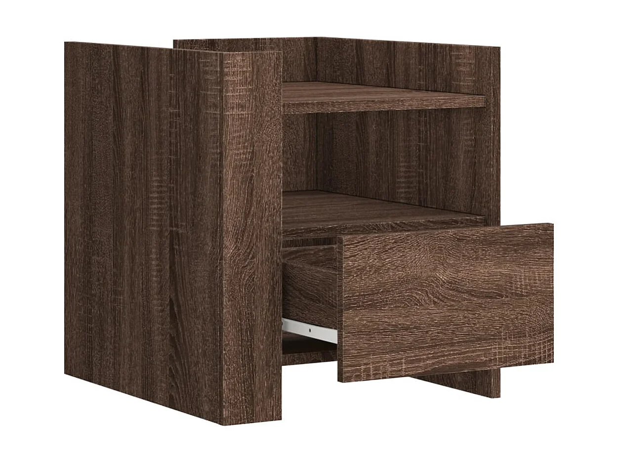 Nachttisch Braun Eichen-Optik 45x50x50 cm Holzwerkstoff