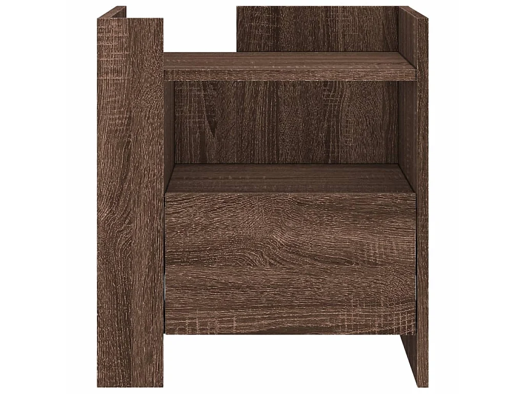Comodino Rovere Marrone 45x50x50 cm in Truciolato