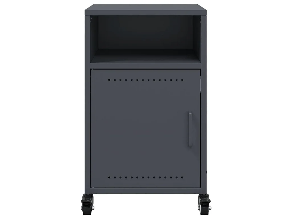 Tables de chevet 2 pcs anthracite 36x39x59 cm acier