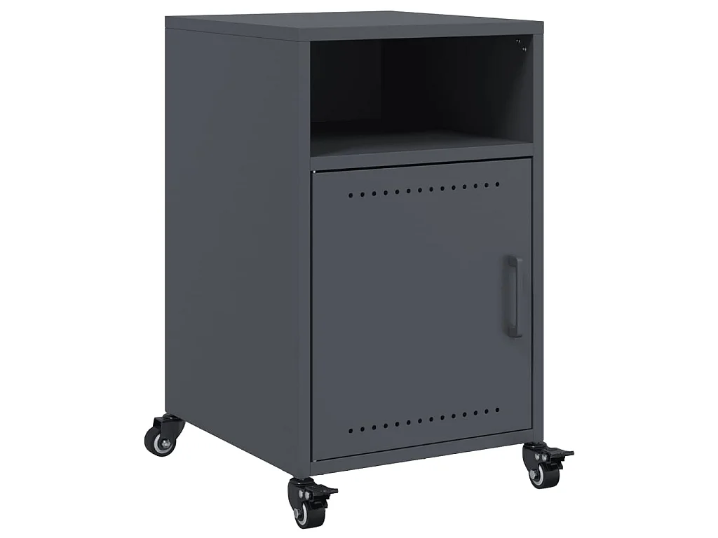 Tables de chevet 2 pcs anthracite 36x39x59 cm acier