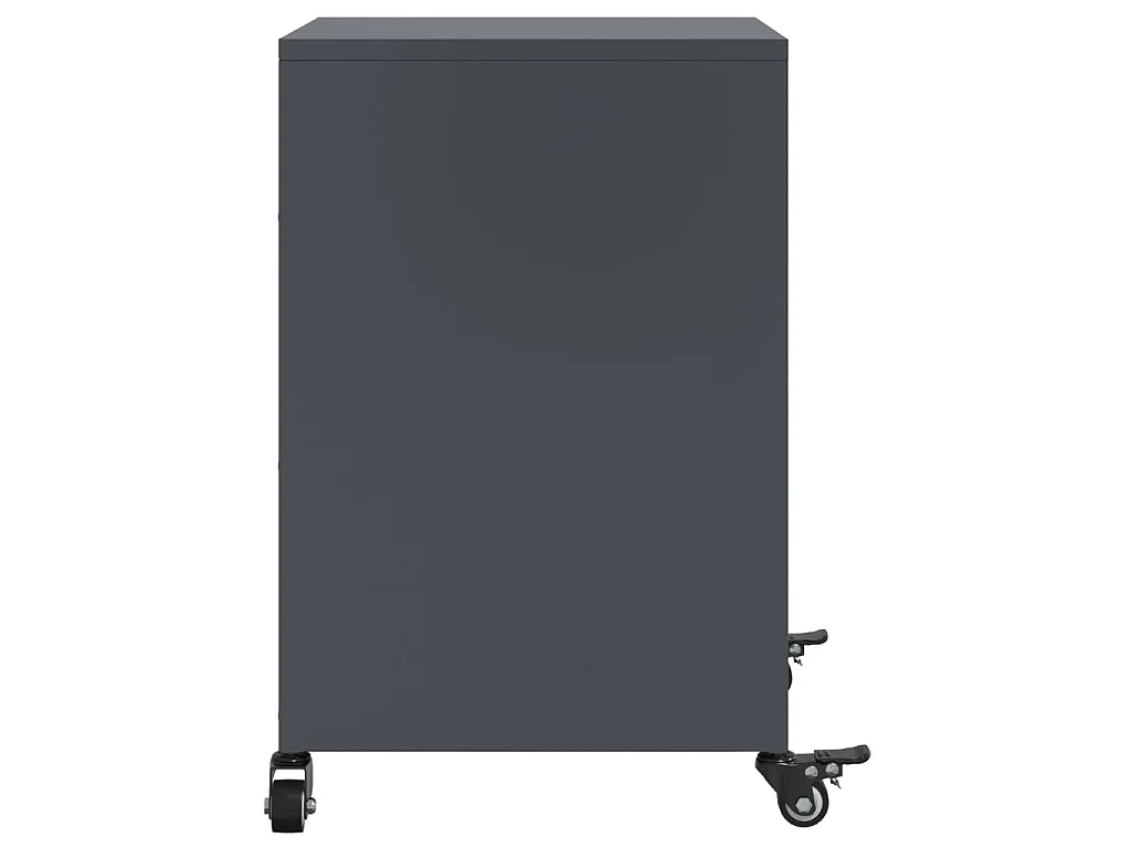 Tables de chevet 2 pcs anthracite 36x39x59 cm acier
