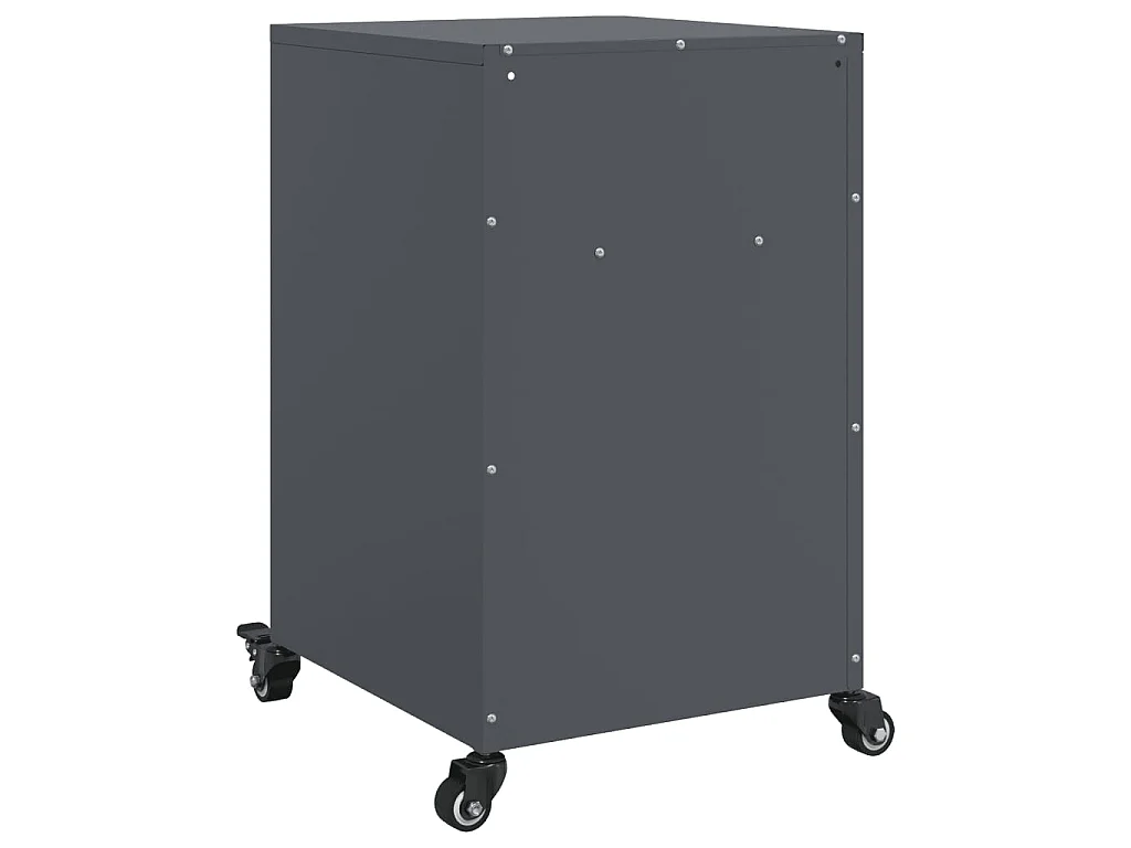 Tables de chevet 2 pcs anthracite 36x39x59 cm acier