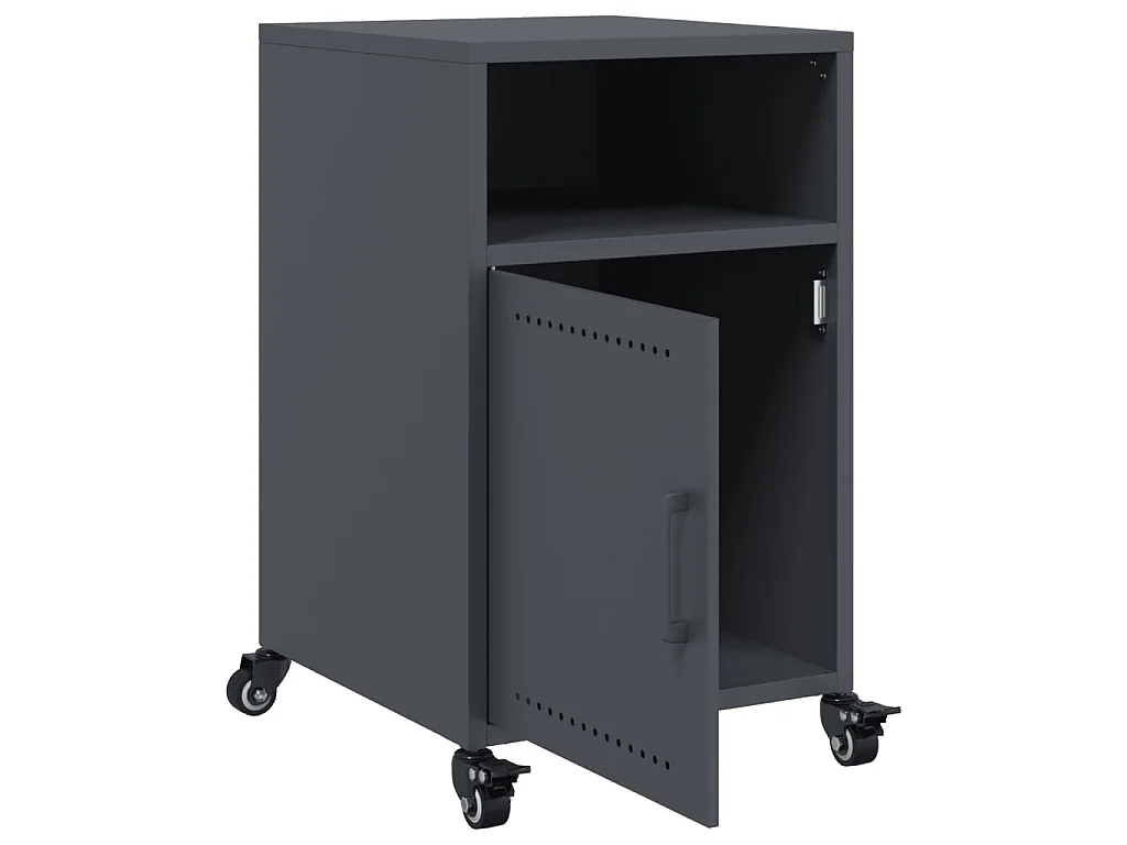 Tables de chevet 2 pcs anthracite 36x39x59 cm acier