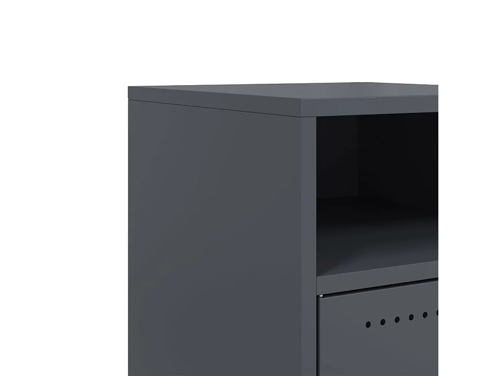 Tables de chevet 2 pcs anthracite 36x39x59 cm acier