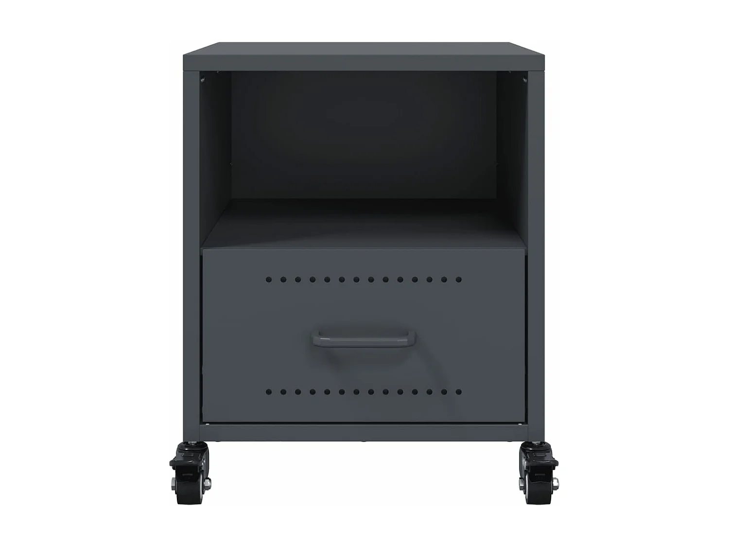 Table de chevet anthracite 36x39x43,5 cm acier