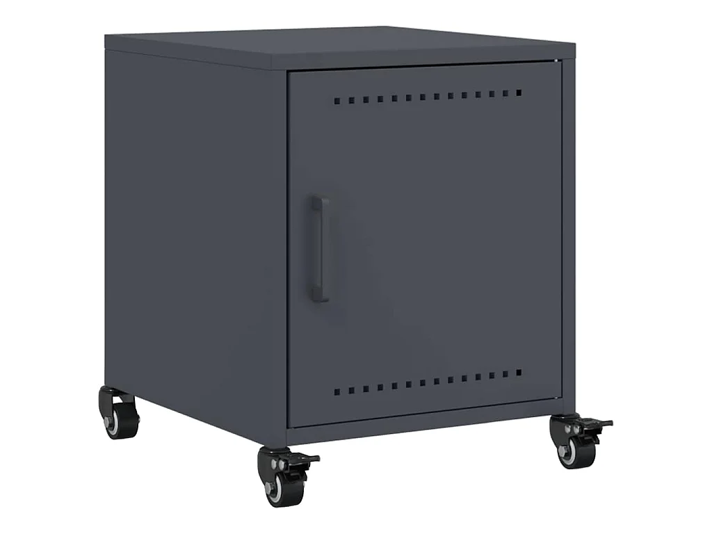 Table de chevet anthracite 36x39x43,5 cm acier