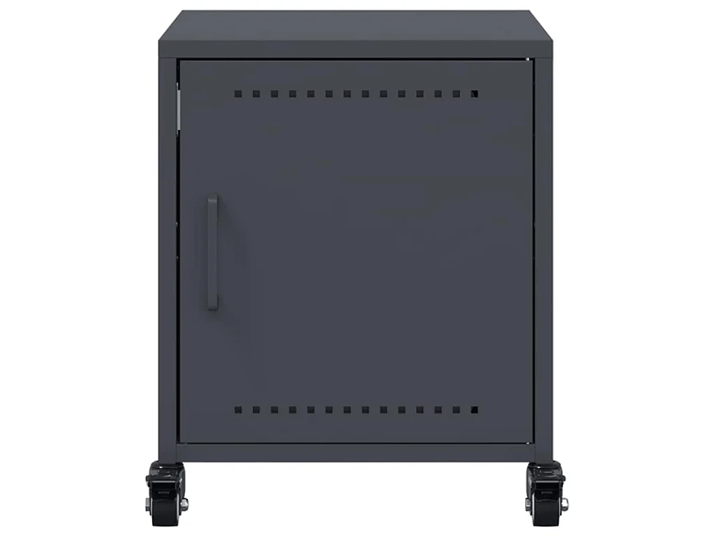 Table de chevet anthracite 36x39x43,5 cm acier