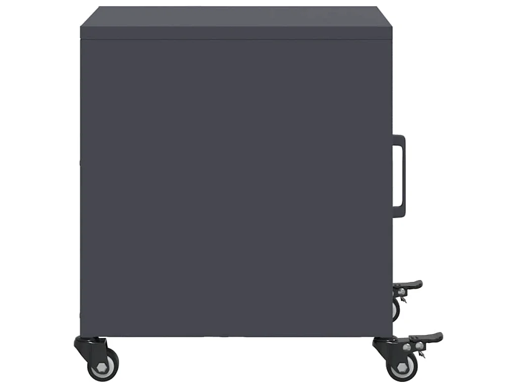 Table de chevet anthracite 36x39x43,5 cm acier