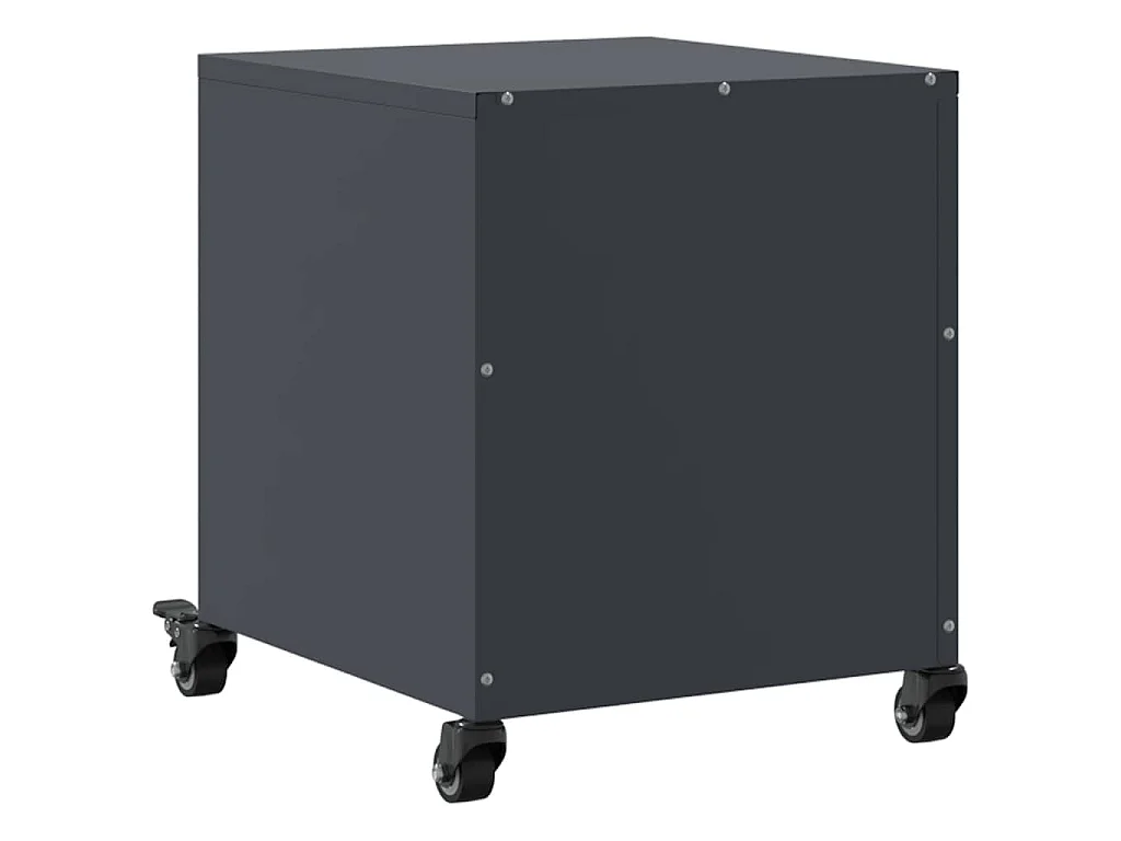 Table de chevet anthracite 36x39x43,5 cm acier