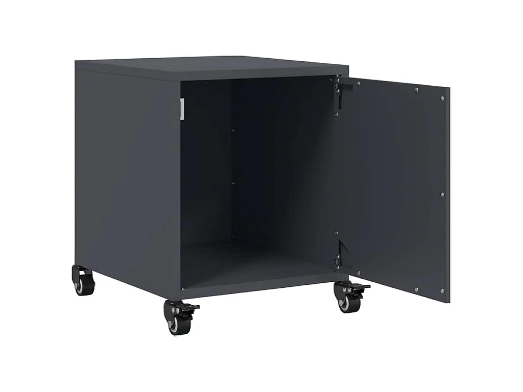 Table de chevet anthracite 36x39x43,5 cm acier