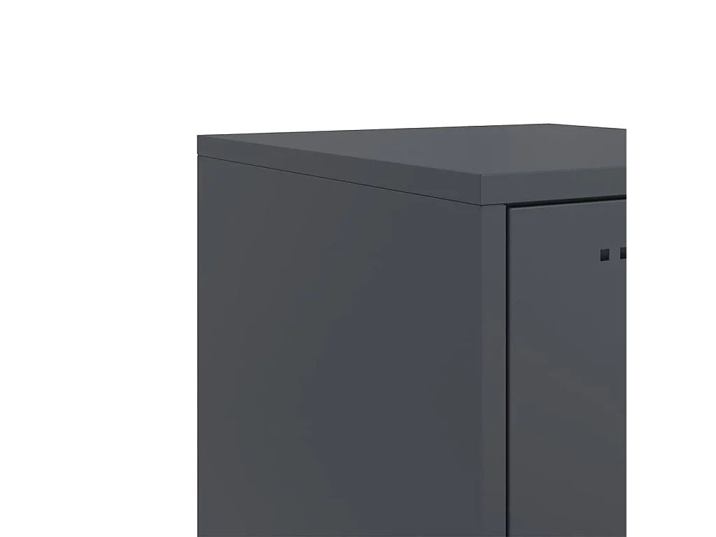 Table de chevet anthracite 36x39x43,5 cm acier