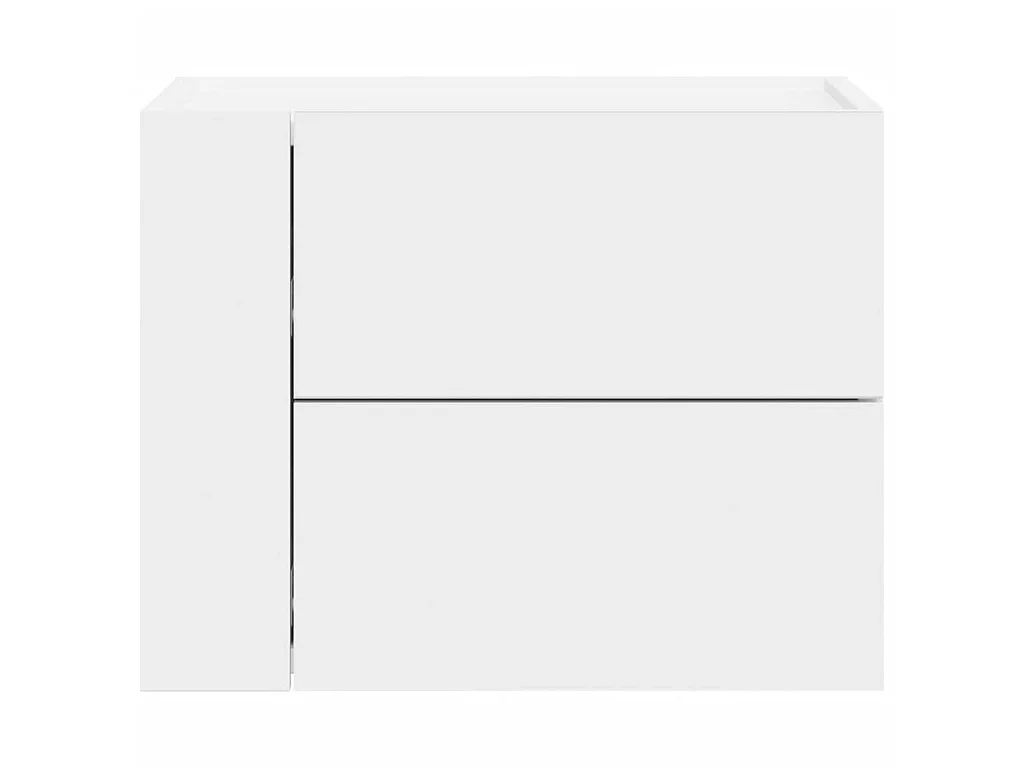 Mesitas de noche de pared 2 unidades blanca 45x30x35 cm