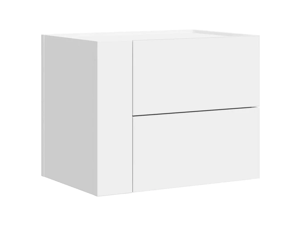Mesitas de noche de pared 2 unidades blanca 45x30x35 cm