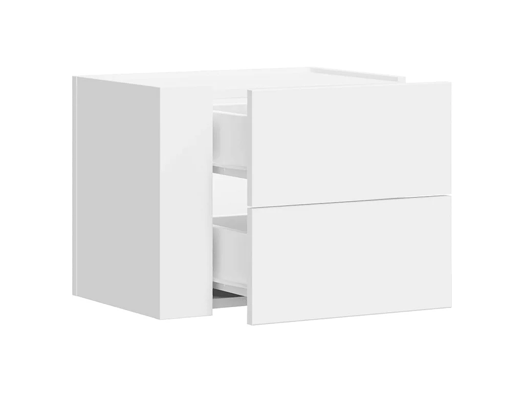 Mesitas de noche de pared 2 unidades blanca 45x30x35 cm