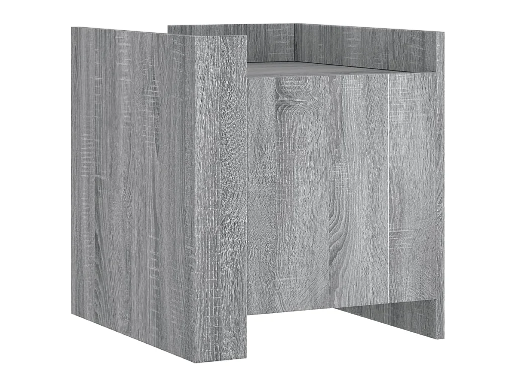 Table de chevet sonoma gris 45x50x50 cm bois d'ingénierie