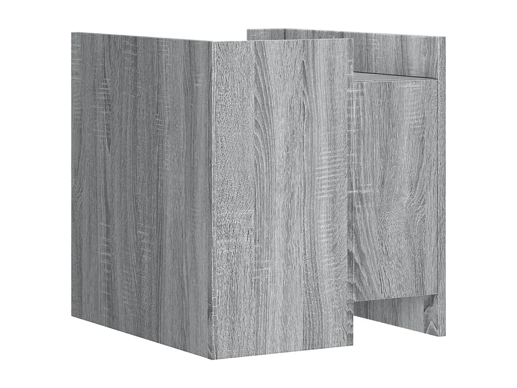 Table de chevet sonoma gris 45x50x50 cm bois d'ingénierie