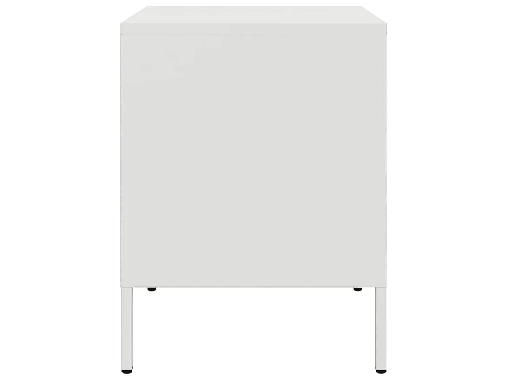 Table de chevet blanc 36x39x50,5 cm acier