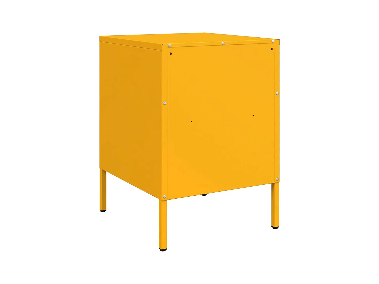 Comodini 2 pz Giallo Senape 36x39x50,5 cm in Acciaio