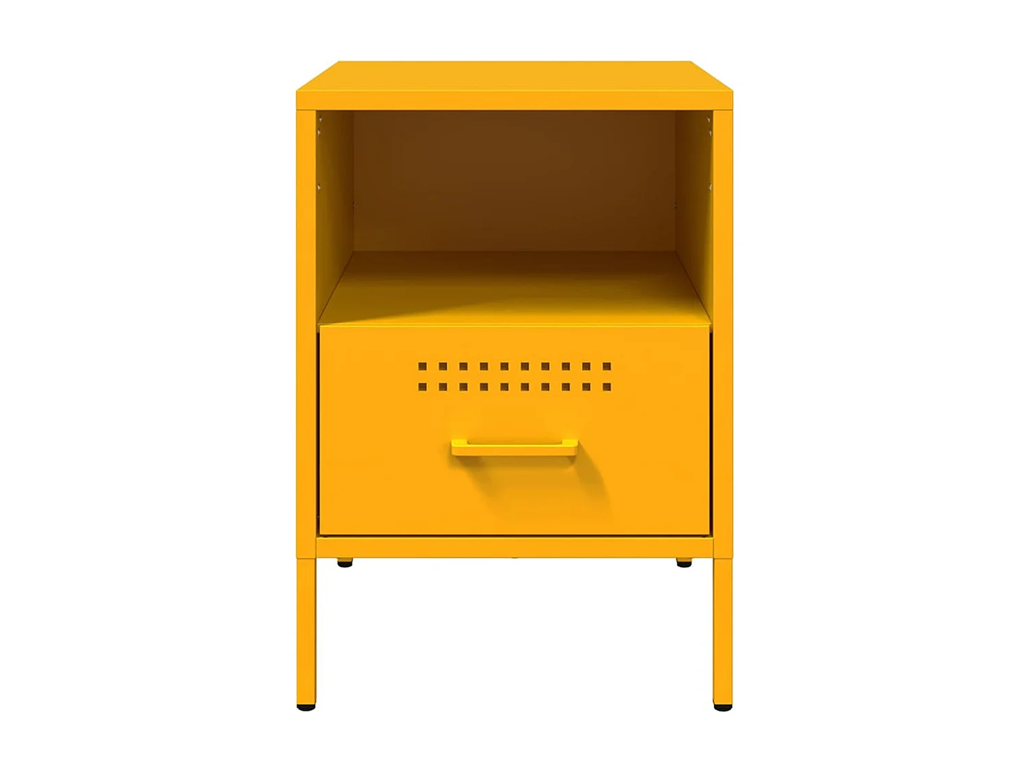 Tables de chevet 2 pcs jaune moutarde 36x39x50,5 cm acier