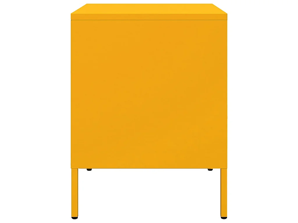 Tables de chevet 2 pcs jaune moutarde 36x39x50,5 cm acier