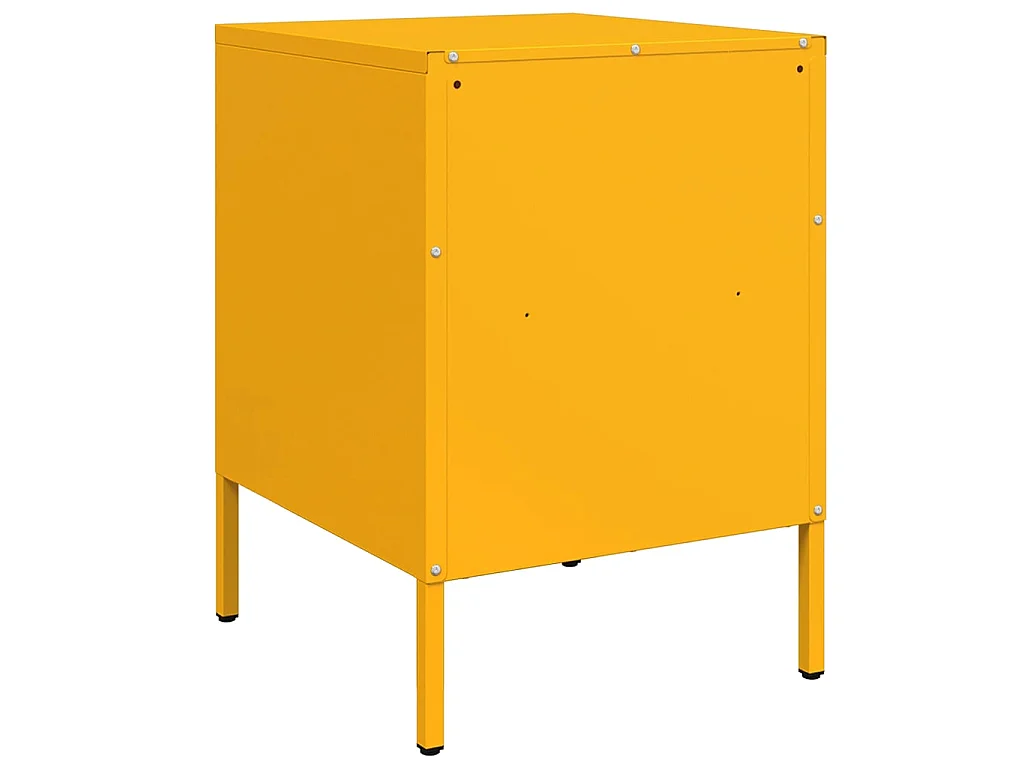 Tables de chevet 2 pcs jaune moutarde 36x39x50,5 cm acier