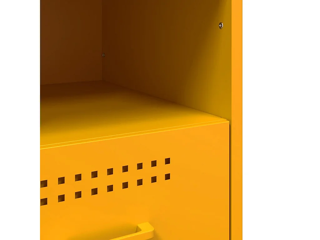 Tables de chevet 2 pcs jaune moutarde 36x39x50,5 cm acier